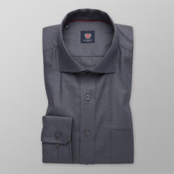Willsoor Slim fit férfi ing szürke színben, sima mintával 13616