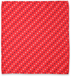 Willsoor Férfi piros zsebkendő hajtókával és pöttyös mintával 13537