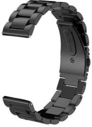 Edman Curea metalica Edman 3Z pentru Samsung Gear S3 si telescoape Quick Release incluse in pachet, latime prindere 22mm, Negru
