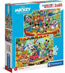 Clementoni SuperColor - Mickey egér 2 az 1-ben 2x60 db-os (21620)