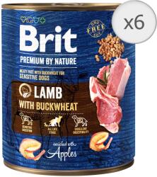 Brit Premium Sensitive Nedves kutyaeledel, Bárány hajdinával, 6 x 800g