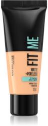 Maybelline Fit Me! Matte+Poreless machiaj mat pentru piele normală și grasă culoare 124 Soft Sand 30 ml