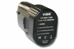 VHBW Elektromos szerszám akkumulátor Makita BL7010 - 2000 mAh, 7.2 V, Li-ion (WB-800105730)