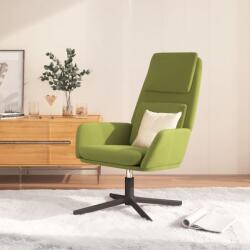 vidaXL Scaun de relaxare, verde deschis, catifea (341343)