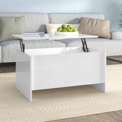 vidaXL Măsuță de cafea alb extralucios 80x55, 5x41, 5 cm lemn prelucrat (809680) Masa de cafea