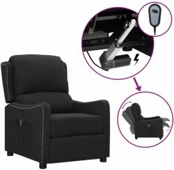 vidaXL Fotoliu rabatabil electric, negru, material textil (3098747)