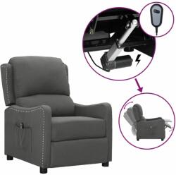 vidaXL Fotoliu rabatabil electric, gri închis, material textil (3098746)