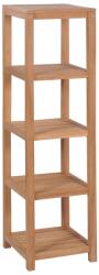 vidaXL Raft depozitare baie, 4 niveluri, 42x42x165 cm, lemn tec masiv (246500) Biblioteca