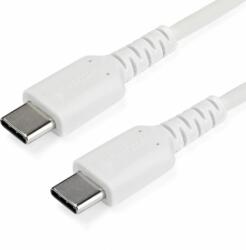StarTech RUSB2CC1MW USB-C apa - USB-C apa 2.0 Adat és töltőkábel - Fehér (1m) (RUSB2CC1MW)
