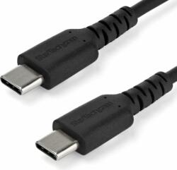StarTech RUSB2CC2MB USB-C apa - USB-C apa 2.0 Adat és töltőkábel - Fekete (2m) (RUSB2CC2MB)