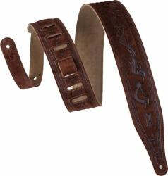 Levy's Embossed Suede Brown Kokopelli Curea de chitară (MS17T03-BRN)