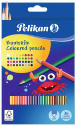 Pelikan Creioane Colorate Pelikan Lacuite, Sectiune Hexagonala, 36 culori (700139)