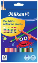Pelikan Creioane Colorate Pelikan Lacuite, Set 36 Culori, Sectiune Hexagonala (700139)