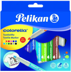 Pelikan Carioca Colorella Textile, Set 12 Culori, Pentru Materiale Textile Pelikan (814584)