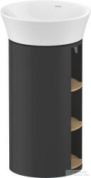 Duravit WHITE TULIP álló 2 polcos mosdótartó szekrény 236550 mosdóhoz, Graphite High Gloss/Natural Oak solid WT42390H5H1 (WT42390H5H1)