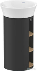 Duravit WHITE TULIP álló 2 polcos mosdótartó szekrény 236550 mosdóhoz, Graphite Satin Matt/Natural Oak solid WT42390H558 (WT42390H558)