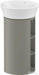 Duravit WHITE TULIP álló 2 polcos mosdótartó szekrény 236550 mosdóhoz, Stone Grey Satin Matt Lacquer WT423909292 (WT423909292)