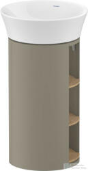 Duravit WHITE TULIP álló 2 polcos mosdótartó szekrény 236550 mosdóhoz, Stone Grey High Gloss/Natural Oak solid WT42390H5H2 (WT42390H5H2)