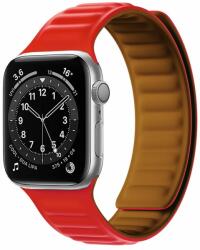 Curea cauciuc Magnetic Strap compatibila cu Apple Watch 7/8 41mm Red (9145576255810)