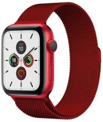 Curea otel inoxidabil Magnetic Strap compatibila cu Apple Watch 1/2/3/4/5/6/SE 38/40mm Red (9145576255902)