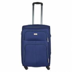 ORMI Zenit kék 4 kerekű bővíthető közepes bőrönd (Zenit-M-kek)