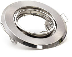 V-TAC Billenthető Olcsó spot lámpatest, kör alakú, szatén-nikkel- kettesével rendelhető (26747)