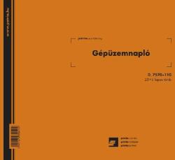 PÁTRIA Gépüzemnapló 25x3 lapos tömb A/4 fekvő D. 7570-110