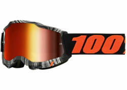 100% Motocross szemüveg 100% ACCURI 2 Geospace narancs-fekete (piros plexi)