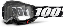 100% Motocross szemüveg 100% ACCURI 2 fekete (dupla tiszta védőburkolat)