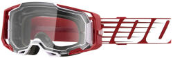 100% Motocross szemüveg 100% ARMEGA túlméretezett mélyvörös (átlátszó plexiüveg)