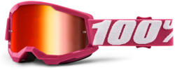 100% Gyerek Motocross szemüveg 100% STRATA 2 Rózsaszín (red mirror plexiüveg)