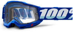 Motocross szemüveg 100% ACCURI 2 kék (dupla tiszta védőburkolat)