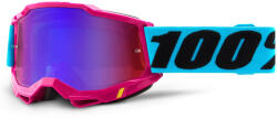 100% Motocross szemüveg 100% ACCURI 2 rózsaszín (piros-kék tükör plexiüveg)