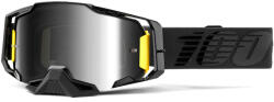 100% ARMEGA Nightfall motocross szemüveg fekete (tükör ezüst plexi)