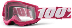 100% Gyerek motocross szemüveg 100% STRATA 2 rózsaszín (átlátszó plexiüveg)