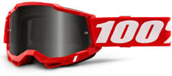 100% Motocross szemüveg 100% ACCURI 2 piros (füstplexi)