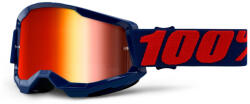 100% Motocross szemüveg 100% STRATA 2 Masego kék (piros tükör plexi)
