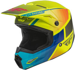 FLY Racing Motocross sisak FLY Racing Kinetic Drift kék-fluo sárga-szürke