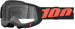100% Motocross szemüveg 100% ACCURI 2 Borego vörös-fekete (átlátszó védőburkolat)