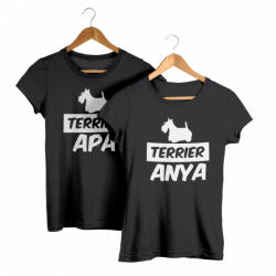  Skót terrier páros póló (Terrier anya & Terrier apa) (skot_terrier_paros_polo)