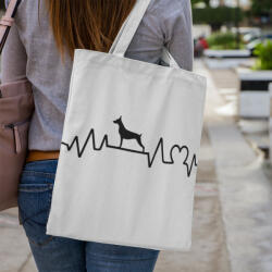  Dobermann heartbeat vászontáska (dobermann_heartbeat_vaszontaska)