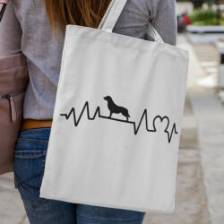  Golden Retriever heartbeat vászontáska (goldi_heartbeat_vaszontaska)