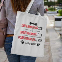  Dobermannos szív és dobermannos lélek vászontáska (dobermannos_sziv_lelek_vaszontaska)