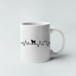 Mopsz heartbeat bögre (mopsz_heartbeat_bogre) - kutyaspolok