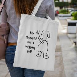  My therapist has a wagging tail vászontáska (my_therapist_has_a_wagging_tail_vaszontaska)