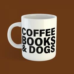 Coffee Books & Dogs Női Bögre (coffee_books_dogs_bogre)