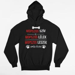  Mopszos szív és mopszos lélek Női pulóver (mopszos_sziv_es_mopszos_lelek_noipulover)