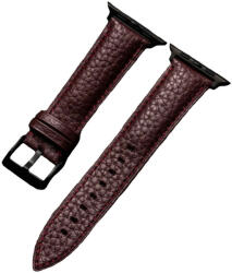 Ricardo Curea pentru Apple Watch, piele, maro închis, cataramă neagră (carcase 42/44/45 mm)