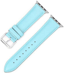 Ricardo Curea pentru Apple Watch, piele, albastru deschis, cataramă argintie (carcase 38/40/41mm)