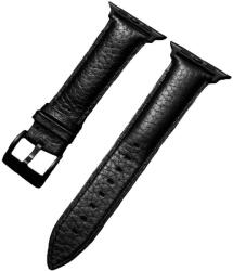 Ricardo Curea pentru Apple Watch, piele, neagră, cataramă neagră (carcase 42/44/45 mm)